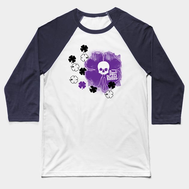 DR Skull and Shamrocks Purple Baseball T-Shirt by Dust Rhinos Swag Store